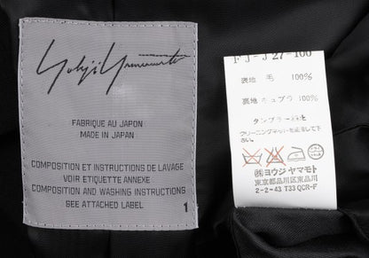 Yohji Yamamoto FEMME 04AW Wool Gabardine Jacket Black Size 1