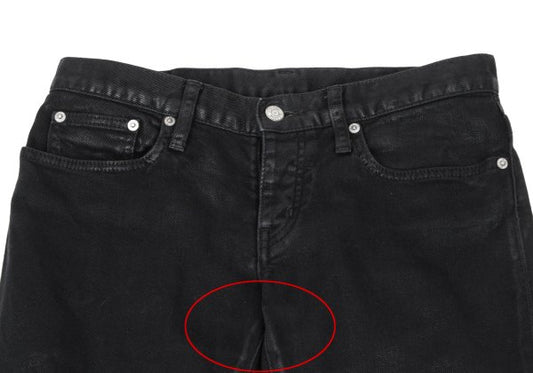 HYSTERIC GLAMOUR Coated Hem Zip Pants Black Size S