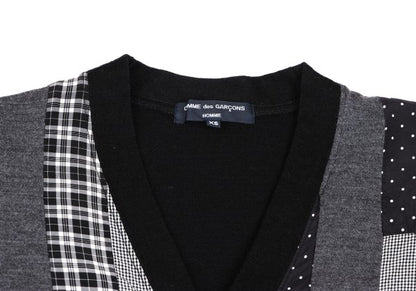 COMME des GARCONS HOMME 10AW Wool Cardigan Black Size XS