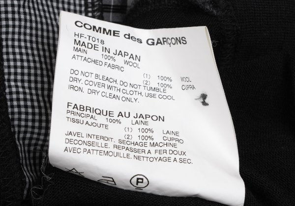 COMME des GARCONS HOMME 10AW Wool Cardigan Black Size XS