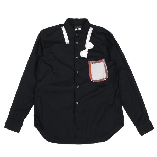 COMME des GARCONS HOMME PLUS 10SS Bow Shirt Black Size XS