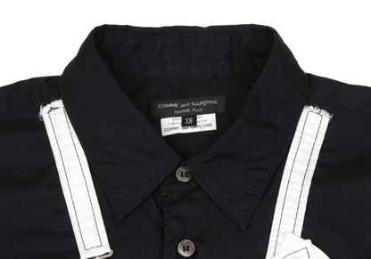 COMME des GARCONS HOMME PLUS 10SS Bow Shirt Black Size XS