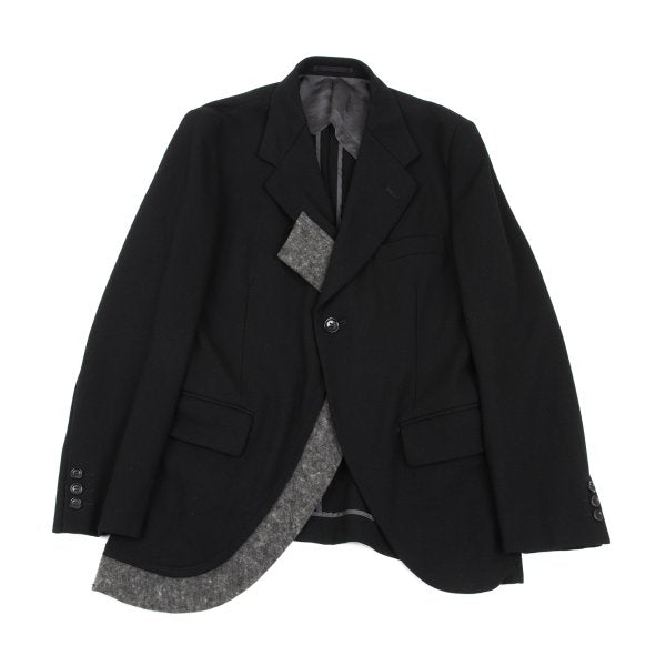 COMME des GARCONS HOMME PLUS 04AW Felt Black Grey Jacket Size S