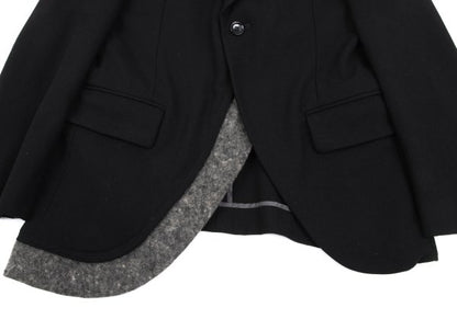 COMME des GARCONS HOMME PLUS 04AW Felt Black Grey Jacket Size S