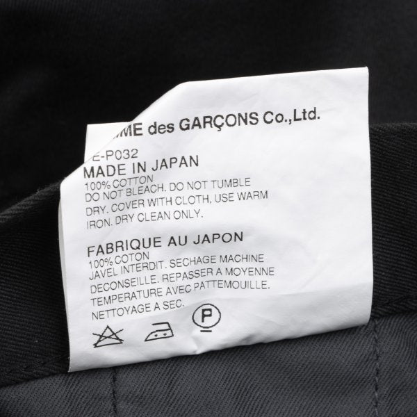 COMME des GARCONS HOMME PLUS 10SS Cotton Pants Black Size XS