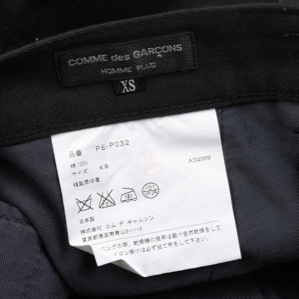 COMME des GARCONS HOMME PLUS 10SS Cotton Pants Black Size XS