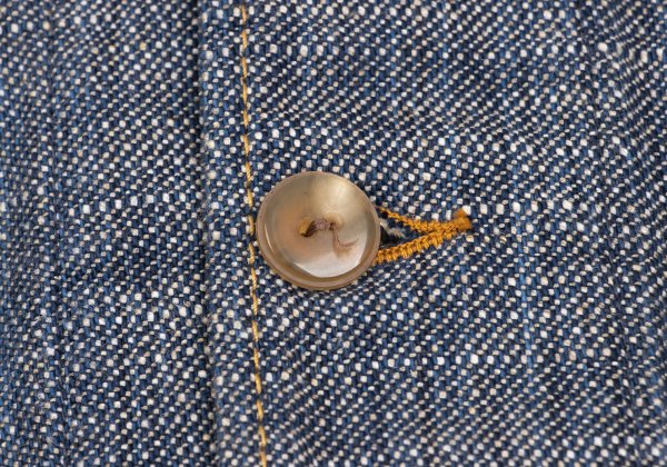 45rpm Linen Cotton Band Collar Jacket Navy Size 2