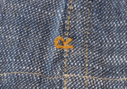 45rpm Linen Cotton Band Collar Jacket Navy Size 2