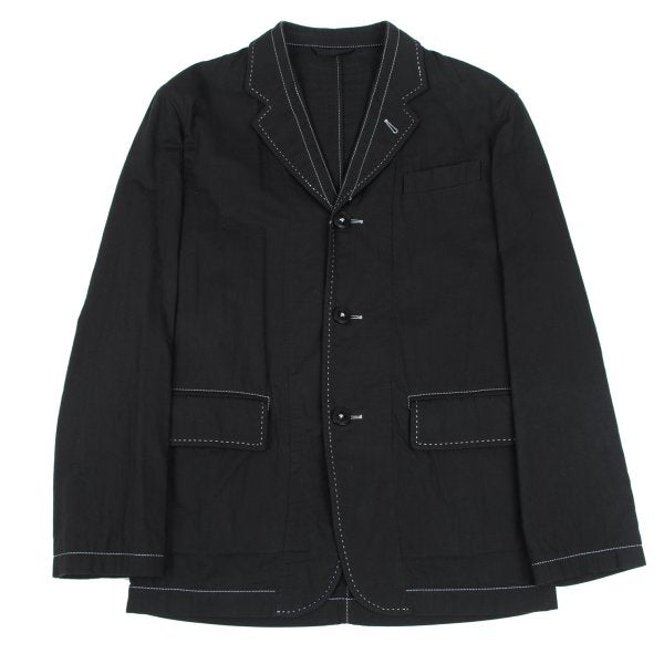 ANN DEMEULEMEESTER Cotton Stitch Design Jacket Black Size XS