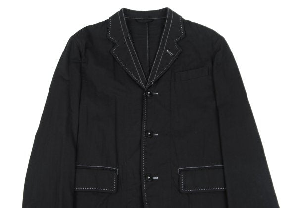 ANN DEMEULEMEESTER Cotton Stitch Design Jacket Black Size XS