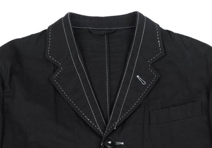 ANN DEMEULEMEESTER Cotton Stitch Design Jacket Black Size XS