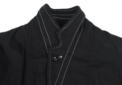 ANN DEMEULEMEESTER Cotton Stitch Design Jacket Black Size XS