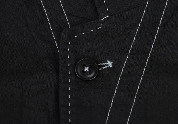 ANN DEMEULEMEESTER Cotton Stitch Design Jacket Black Size XS