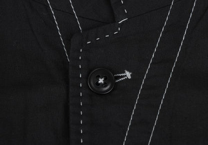 ANN DEMEULEMEESTER Cotton Stitch Design Jacket Black Size XS
