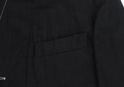 ANN DEMEULEMEESTER Cotton Stitch Design Jacket Black Size XS