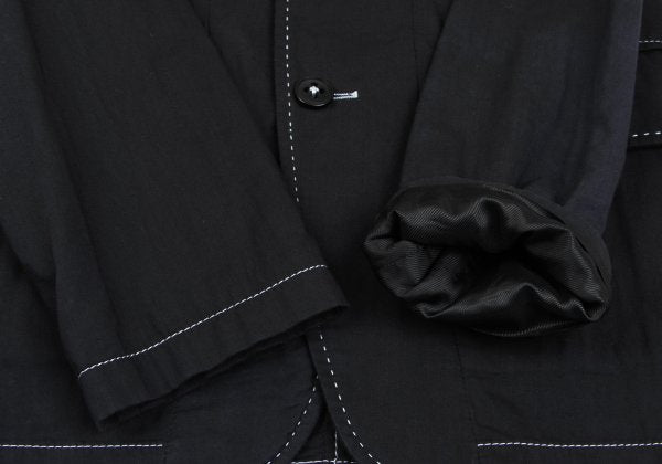 ANN DEMEULEMEESTER Cotton Stitch Design Jacket Black Size XS