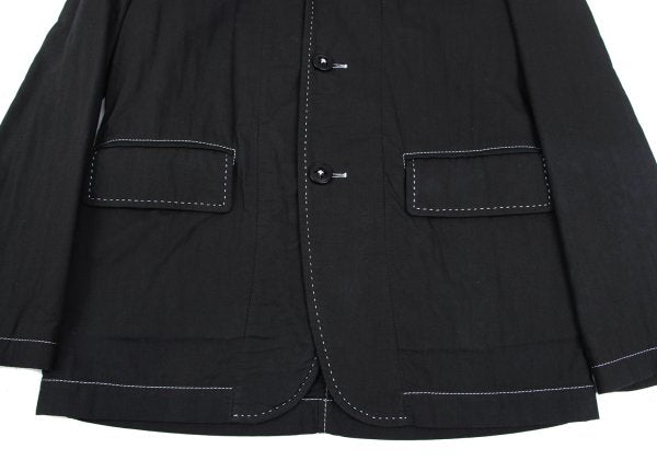 ANN DEMEULEMEESTER Cotton Stitch Design Jacket Black Size XS