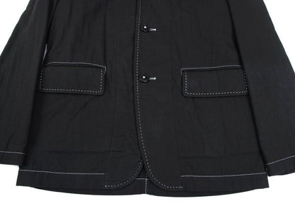 ANN DEMEULEMEESTER Cotton Stitch Design Jacket Black Size XS