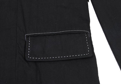 ANN DEMEULEMEESTER Cotton Stitch Design Jacket Black Size XS