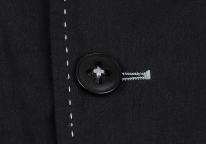 ANN DEMEULEMEESTER Cotton Stitch Design Jacket Black Size XS