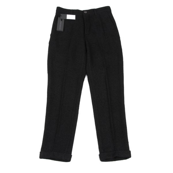 ANN DEMEULEMEESTER Wool Blend Button Pants Black Size XXS
