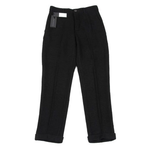ANN DEMEULEMEESTER Wool Blend Button Pants Black Size XXS