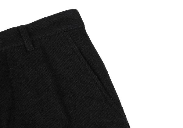 ANN DEMEULEMEESTER Wool Blend Button Pants Black Size XXS