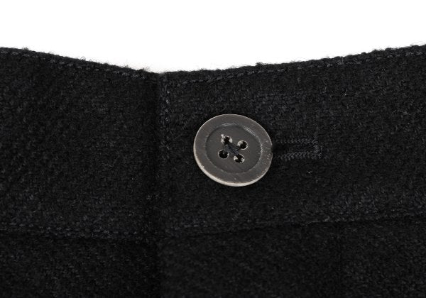 ANN DEMEULEMEESTER Wool Blend Button Pants Black Size XXS