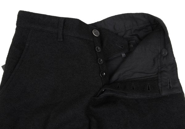 ANN DEMEULEMEESTER Wool Blend Button Pants Black Size XXS
