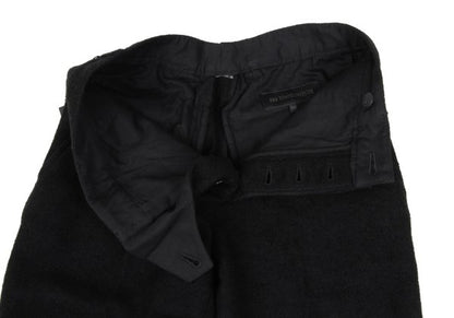 ANN DEMEULEMEESTER Wool Blend Button Pants Black Size XXS