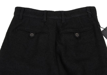 ANN DEMEULEMEESTER Wool Blend Button Pants Black Size XXS