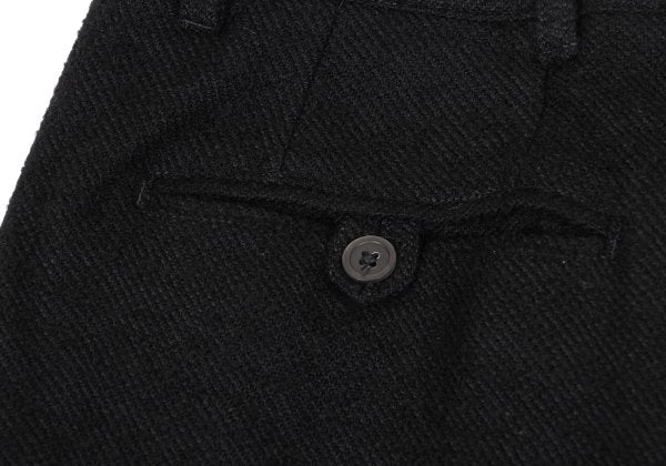 ANN DEMEULEMEESTER Wool Blend Button Pants Black Size XXS