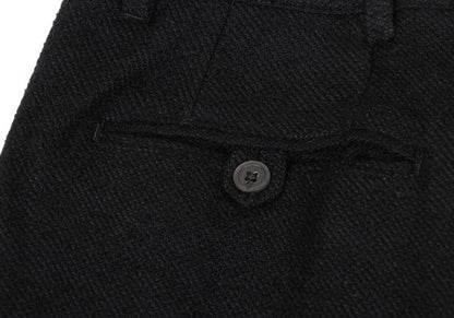 ANN DEMEULEMEESTER Wool Blend Button Pants Black Size XXS