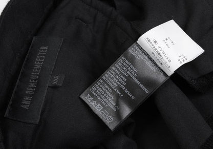 ANN DEMEULEMEESTER Wool Blend Button Pants Black Size XXS