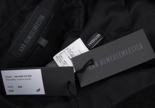 ANN DEMEULEMEESTER Wool Blend Button Pants Black Size XXS