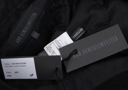 ANN DEMEULEMEESTER Wool Blend Button Pants Black Size XXS