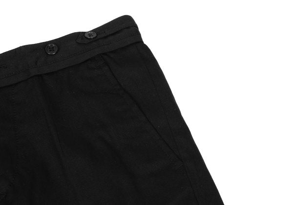 ANN DEMEULEMEESTER Cotton Knee Tuck Pants Black Size XXS