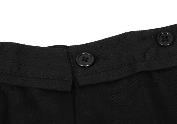 ANN DEMEULEMEESTER Cotton Knee Tuck Pants Black Size XXS