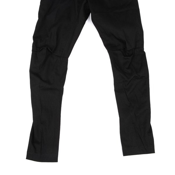 ANN DEMEULEMEESTER Cotton Knee Tuck Pants Black Size XXS