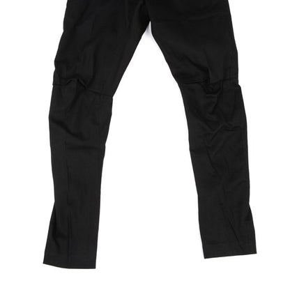 ANN DEMEULEMEESTER Cotton Knee Tuck Pants Black Size XXS