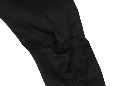ANN DEMEULEMEESTER Cotton Knee Tuck Pants Black Size XXS