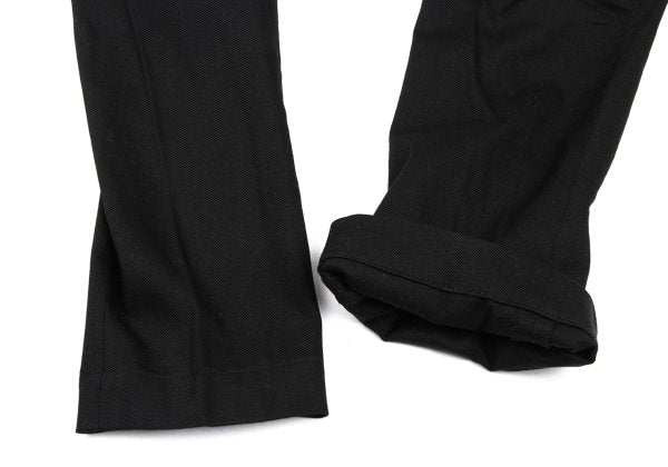 ANN DEMEULEMEESTER Cotton Knee Tuck Pants Black Size XXS