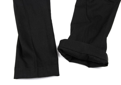 ANN DEMEULEMEESTER Cotton Knee Tuck Pants Black Size XXS