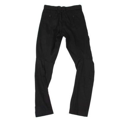 ANN DEMEULEMEESTER Cotton Knee Tuck Pants Black Size XXS