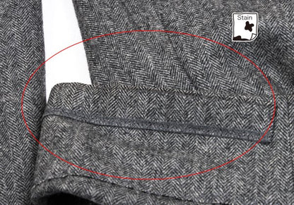 COMME des GARCONS HOMME Wool Herringbone Pants Gray Size S