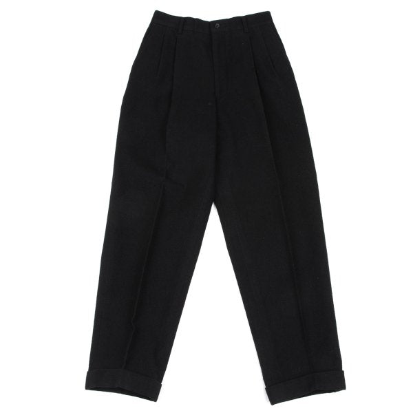COMME des GARCONS HOMME Wool 2-Tuck Pants Black Size S