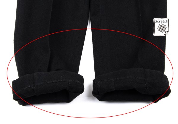 COMME des GARCONS HOMME Wool 2-Tuck Pants Black Size S