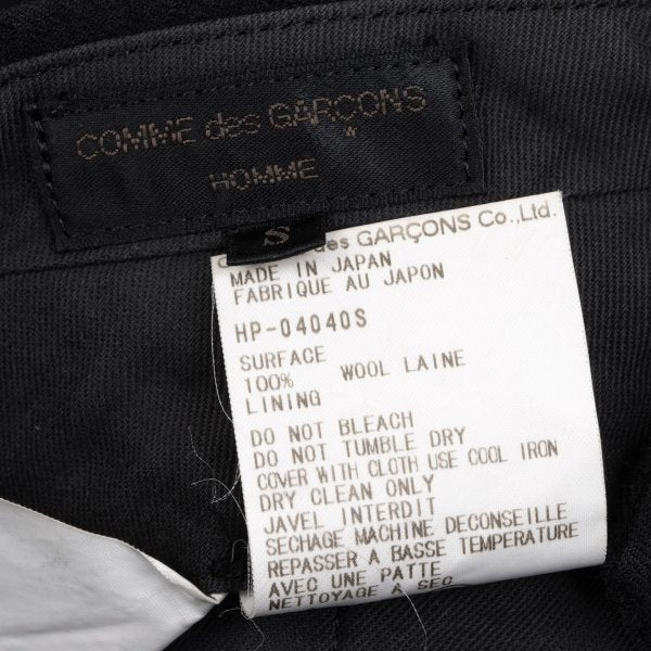 COMME des GARCONS HOMME Wool 2-Tuck Pants Black Size S