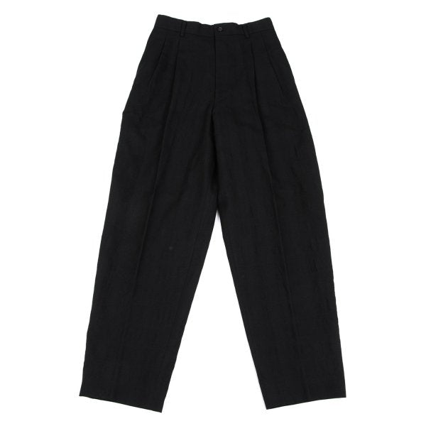 COMME des GARCONS HOMME Wool Shadow Plaid Pants Black Size S