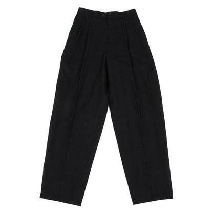 COMME des GARCONS HOMME Wool Shadow Plaid Pants Black Size S